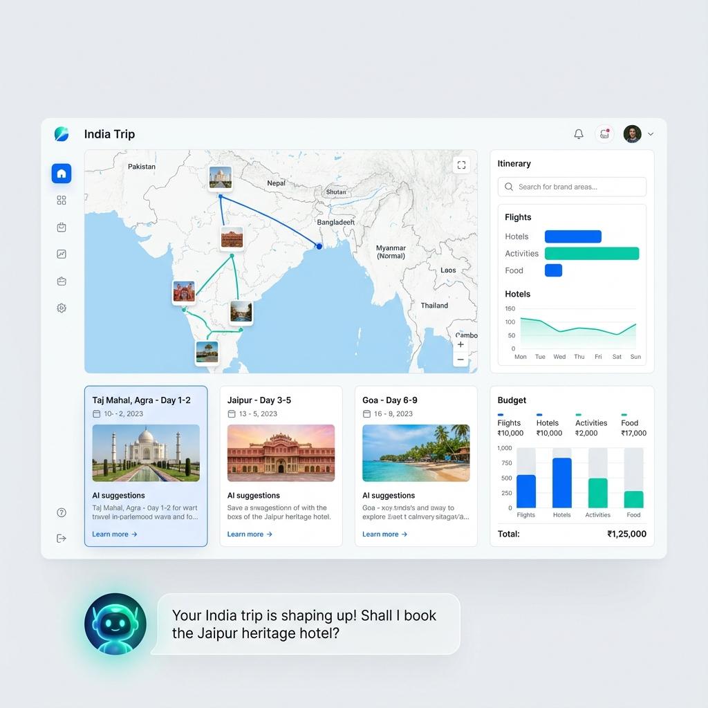 AI Travel Planner Dashboard